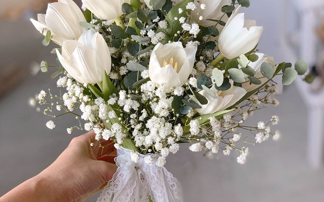 Simple White Tulips